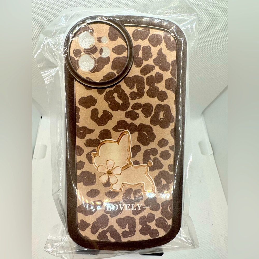 iPhone 11 Leopard Print Puppy Case with Phone Bracelet